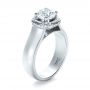  Platinum Platinum Custom Diamond Engagement Ring - Three-Quarter View -  1408 - Thumbnail