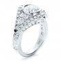 18k White Gold 18k White Gold Custom Diamond Engagement Ring - Three-Quarter View -  1414 - Thumbnail