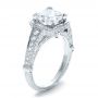 14k White Gold 14k White Gold Custom Diamond Engagement Ring - Three-Quarter View -  1416 - Thumbnail