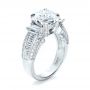 14k White Gold 14k White Gold Custom Diamond Engagement Ring - Three-Quarter View -  1434 - Thumbnail