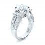 18k White Gold 18k White Gold Custom Diamond Engagement Ring - Three-Quarter View -  1434 - Thumbnail