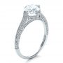 18k White Gold 18k White Gold Custom Diamond Engagement Ring - Three-Quarter View -  1443 - Thumbnail
