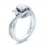  Platinum Platinum Custom Diamond Engagement Ring - Three-Quarter View -  1476 - Thumbnail