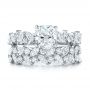 18k White Gold 18k White Gold Custom Diamond Engagement Ring - Three-Quarter View -  102092 - Thumbnail