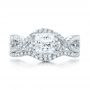  Platinum Platinum Custom Diamond Engagement Ring - Three-Quarter View -  102148 - Thumbnail