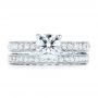 14k White Gold 14k White Gold Custom Diamond Engagement Ring - Three-Quarter View -  103303 - Thumbnail