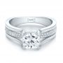 14k White Gold 14k White Gold Custom Diamond Engagement Ring - Flat View -  100610 - Thumbnail