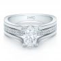  Platinum Custom Diamond Engagement Ring - Flat View -  100627 - Thumbnail