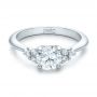  Platinum Custom Diamond Engagement Ring - Flat View -  100810 - Thumbnail
