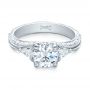  Platinum Custom Diamond Engagement Ring - Flat View -  101229 - Thumbnail