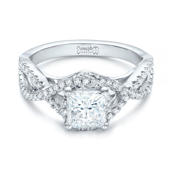  Platinum Platinum Custom Diamond Engagement Ring - Flat View -  102148