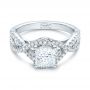  Platinum Platinum Custom Diamond Engagement Ring - Flat View -  102148 - Thumbnail