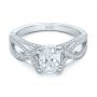  Platinum Custom Diamond Engagement Ring - Flat View -  102239 - Thumbnail