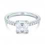 14k White Gold 14k White Gold Custom Diamond Engagement Ring - Flat View -  102289 - Thumbnail