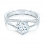  Platinum Custom Diamond Engagement Ring - Flat View -  102405 - Thumbnail