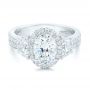 18k White Gold Custom Diamond Engagement Ring - Flat View -  102415 - Thumbnail