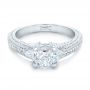  Platinum Custom Diamond Engagement Ring - Flat View -  102457 - Thumbnail