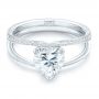 18k White Gold 18k White Gold Custom Diamond Engagement Ring - Flat View -  102463 - Thumbnail