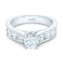  Platinum Custom Diamond Engagement Ring - Flat View -  102470 - Thumbnail