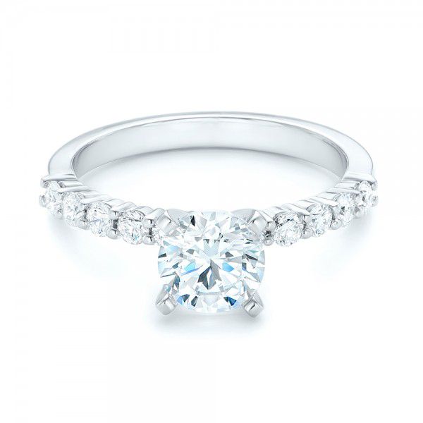  Platinum Platinum Custom Diamond Engagement Ring - Flat View -  102582