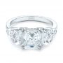  Platinum Custom Diamond Engagement Ring - Flat View -  102594 - Thumbnail
