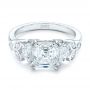 18k White Gold 18k White Gold Custom Diamond Engagement Ring - Flat View -  102594 - Thumbnail