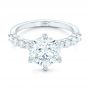 14k White Gold 14k White Gold Custom Diamond Engagement Ring - Flat View -  102614 - Thumbnail