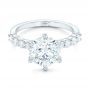  Platinum Custom Diamond Engagement Ring - Flat View -  102614 - Thumbnail