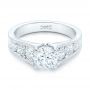 18k White Gold 18k White Gold Custom Diamond Engagement Ring - Flat View -  102762 - Thumbnail