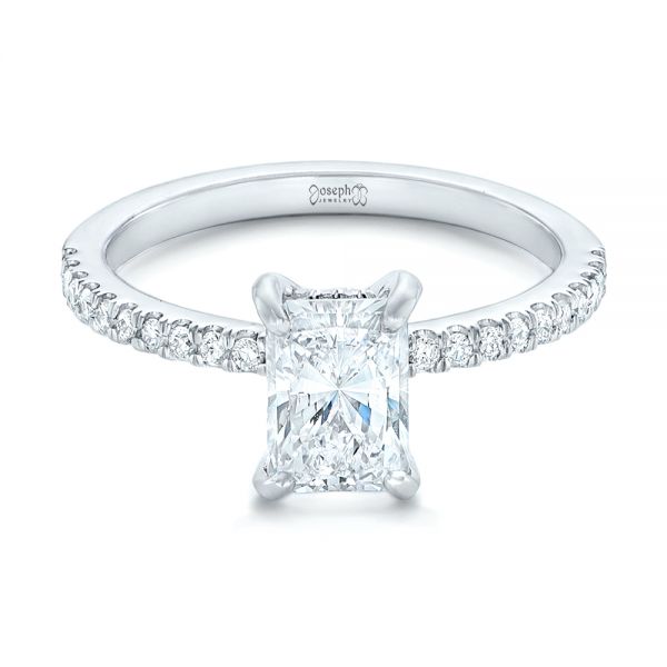  Platinum Platinum Custom Diamond Engagement Ring - Flat View -  102856