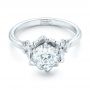 18k White Gold 18k White Gold Custom Diamond Engagement Ring - Flat View -  102896 - Thumbnail