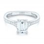  Platinum Custom Diamond Engagement Ring - Flat View -  102904 - Thumbnail