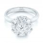 14k White Gold 14k White Gold Custom Diamond Engagement Ring - Flat View -  102927 - Thumbnail