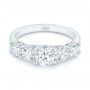 14k White Gold Custom Diamond Engagement Ring - Flat View -  102941 - Thumbnail