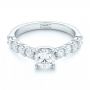 14k White Gold 14k White Gold Custom Diamond Engagement Ring - Flat View -  102955 - Thumbnail