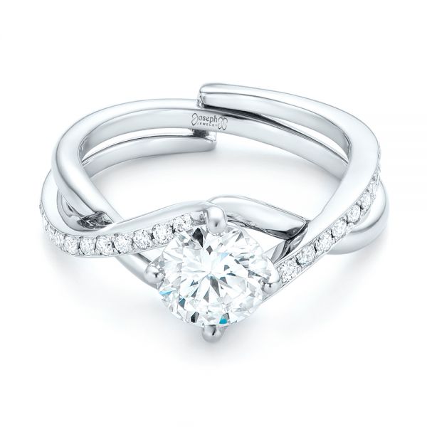  Platinum Platinum Custom Diamond Engagement Ring - Flat View -  102969