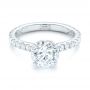 14k White Gold 14k White Gold Custom Diamond Engagement Ring - Flat View -  102995 - Thumbnail