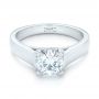 18k White Gold 18k White Gold Custom Diamond Engagement Ring - Flat View -  102996 - Thumbnail