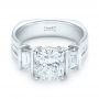 18k White Gold 18k White Gold Custom Diamond Engagement Ring - Flat View -  103017 - Thumbnail