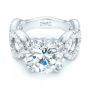  Platinum Custom Diamond Engagement Ring - Flat View -  103042 - Thumbnail