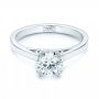 18k White Gold Custom Diamond Engagement Ring - Flat View -  103057 - Thumbnail