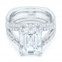  Platinum Custom Diamond Engagement Ring - Flat View -  103138 - Thumbnail