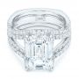 14k White Gold 14k White Gold Custom Diamond Engagement Ring - Flat View -  103138 - Thumbnail