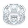 14k White Gold 14k White Gold Custom Diamond Engagement Ring - Flat View -  103215 - Thumbnail