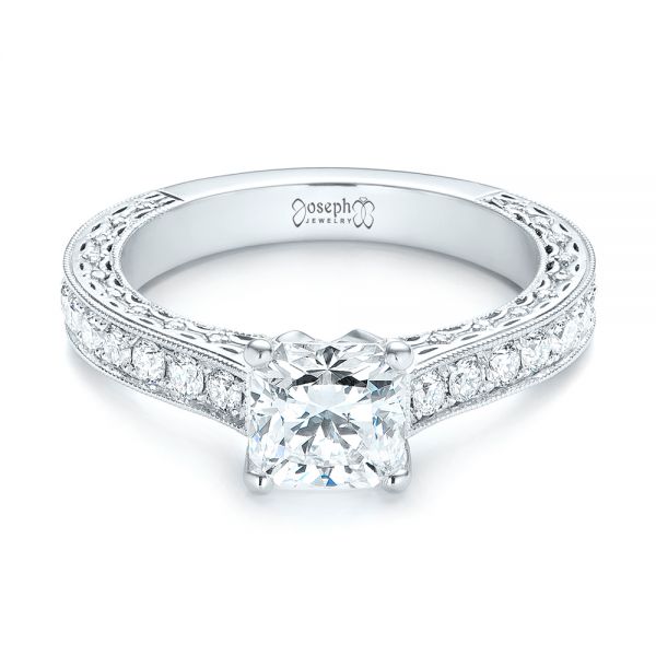  Platinum Platinum Custom Diamond Engagement Ring - Flat View -  103303