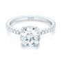 14k White Gold 14k White Gold Custom Diamond Engagement Ring - Flat View -  103369 - Thumbnail