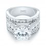 18k White Gold 18k White Gold Custom Diamond Engagement Ring - Flat View -  103487 - Thumbnail