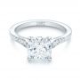 18k White Gold Custom Diamond Engagement Ring - Flat View -  103508 - Thumbnail