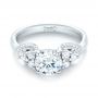  Platinum Custom Diamond Engagement Ring - Flat View -  103519 - Thumbnail