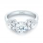 14k White Gold 14k White Gold Custom Diamond Engagement Ring - Flat View -  103519 - Thumbnail